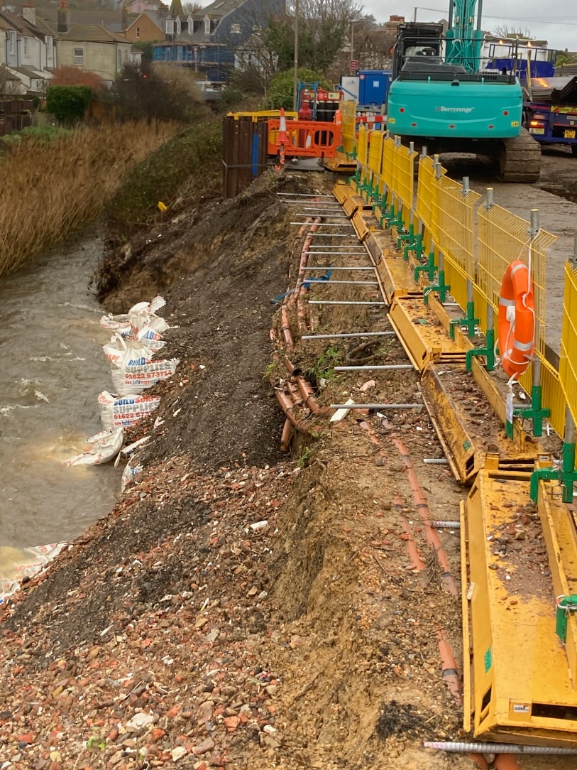 River Bank Stabilisation 1, Hastings, Sussex