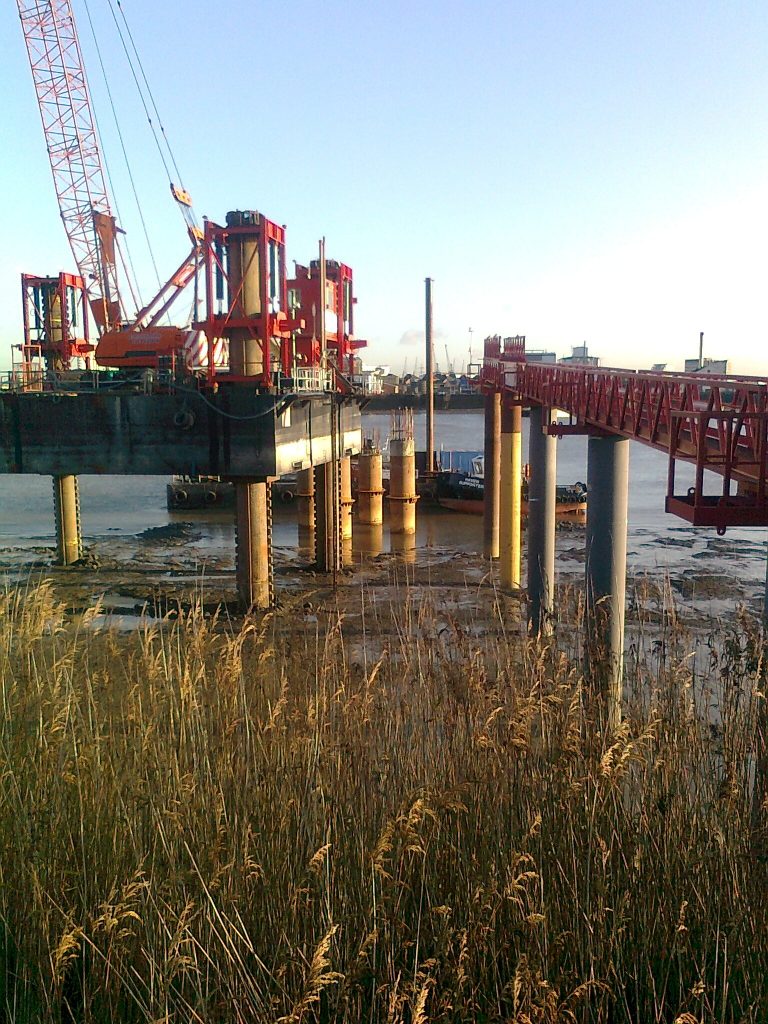 Piling for London Cable Car - River Thames, Greenwich