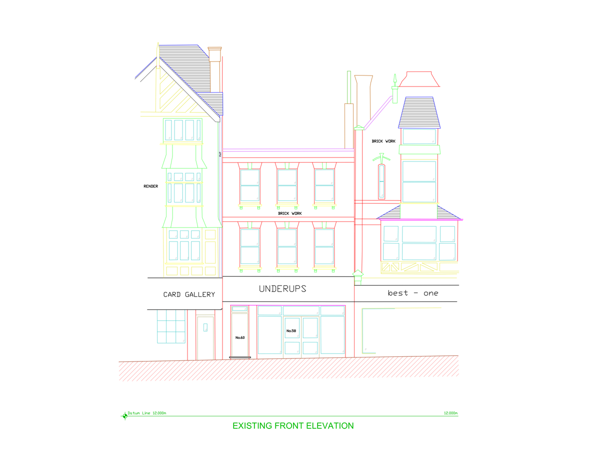 Front elevation drawing